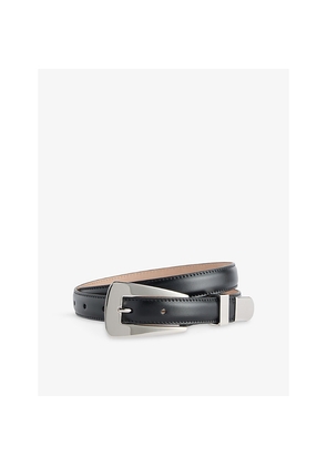 Womens Khaite Lucca Buckle Leather Belt