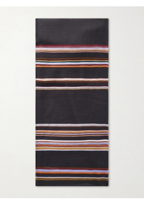 Paul Smith - Striped Voile Scarf - Men - Black