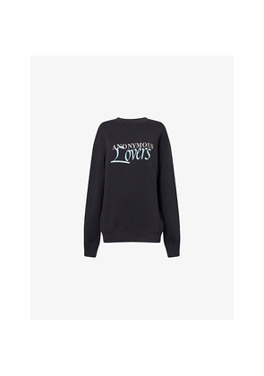 Womens JW Anderson Lovers Logo-Embroidered Cotton Sweatshirt