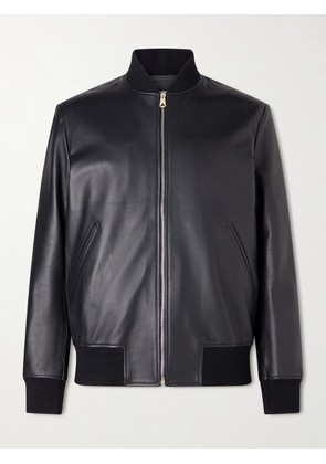 Paul Smith - Leather Bomber Jacket - Men - Black - S