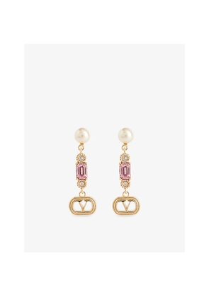 Womens Valentino Garavani Ovalette Drop Metal Earrings