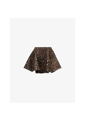Womens Ganni Textured-Pattern Circle Jacquard Mini Skirt