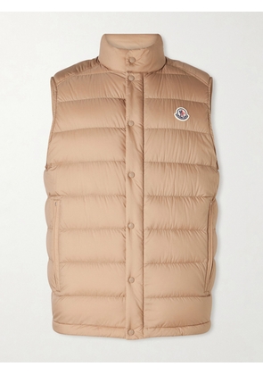 Moncler - Barthe Logo-Appliquéd Quilted Nylon Down Gilet - Men - Brown - 1