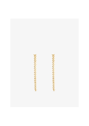 Womens Rachel Jackson Dreamcatcher Geometric Gold-Plated Sterling-Silver Drop Earrings