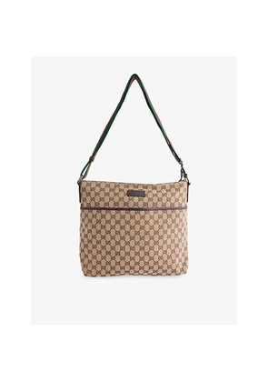 Womens Reselfridges Pre-Loved Gucci GG Canvas Web Crossbody