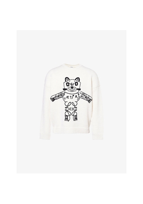 Mens Loewe x Louis Wain Lucky Cat Crewneck Wool Jumper