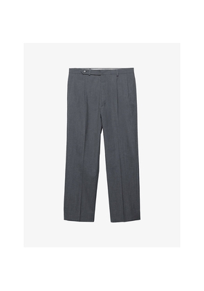 Womens Prada Tailored Straight-Leg Wool Trousers