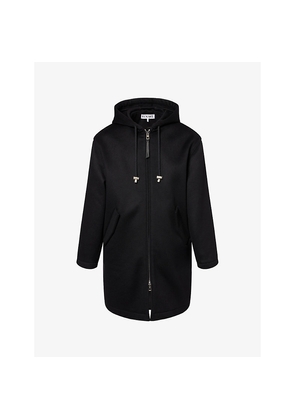 Mens Loewe Relaxed-Fit Hooded Wool Coat
