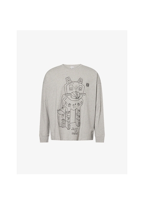 Mens Loewe x Louis Wain Cat Long-Sleeves Cotton-Jersey T-Shirt