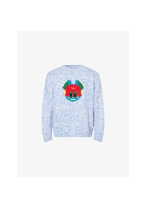 Mens Loewe x Louis Wain Knight Cat Relaxed-Fit Wool-Blend Jumper