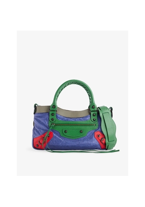 Womens Reselfridges Pre-Loved Balenciaga Motocross Classic First Lambskin-Leather Satchel Bag