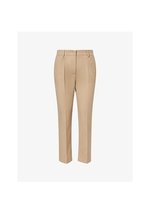 Womens Weekend Max Mara Cigarette Slim Tailored Cotton Trousers