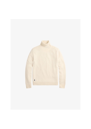 Mens Polo Ralph Lauren Roll-Neck Logo-Embroidered Wool and Cotton-Blend Jumper