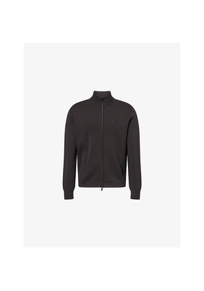 Mens Emporio Armani Icon Zip-Up Knitted Jumper