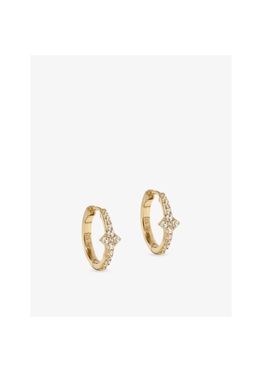Womens Astley Clarke Luna Light 18ct Yellow Gold Vermeil and White Sapphire Hoop Earrings