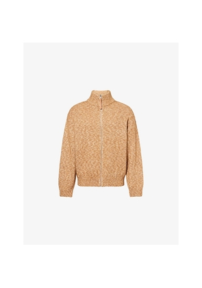Mens Loewe Logo-Knit Zip-Up Cotton-Blend Cardigan