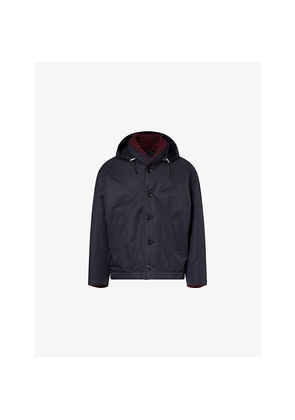 Mens Loewe Hooded Padded Cotton-Blend Jacket