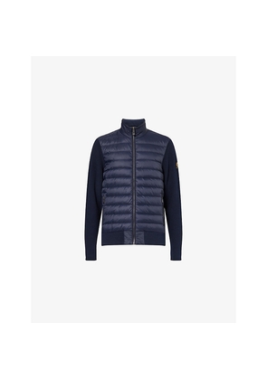 Mens Belstaff Shell-Down High-Neck Cotton Cardigan