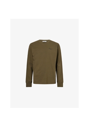 Mens Givenchy Brand-Print Long-Sleeves Cotton-Jersey T-Shirt