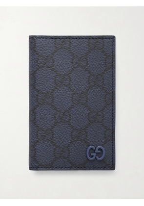 Gucci - GG Supreme Monogrammed Coated-Canvas Bifold Wallet - Men - Blue