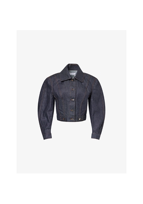 Womens Givenchy Reversed Cocoon-Shape Denim Jacket