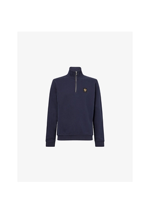 Mens Belstaff Quarter-Zip High-Neck Cotton-Jersey Sweatshirt
