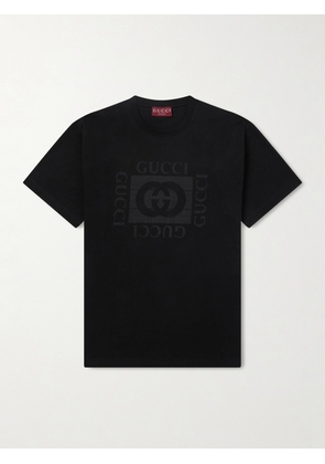 Gucci - Logo-Print Cotton-Jersey T-Shirt - Men - Black - S