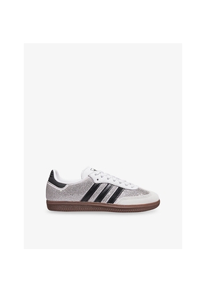 Womens Adidas Samba OG Rhinestone-Embellished Leather Trainers