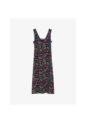 Womens Zadig&Voltaire Renzo Floral-Print Woven Midi Dress