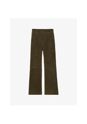 Womens Zadig&Voltaire Evy Suede Leather Trousers