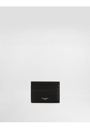 Dolce & Gabbana Woven Plongé Calfskin Card Holder - Man Wallets And Small Leather Goods Black Onesize