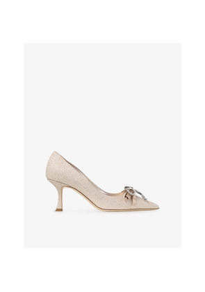 Womens Jimmy Choo Auria 70 Caviar-Leather Courts