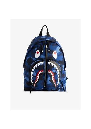 Mens A Bathing Ape Camo Shark Woven Backpack