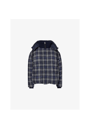 Mens Loewe Hooded Wool Puffer Jacket