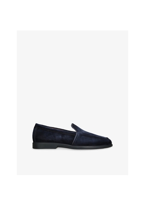 Mens Santoni Malibu Suede Loafers
