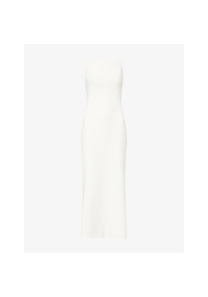 Womens Givenchy Square-Neck Satin-Crepe Maxi Dress