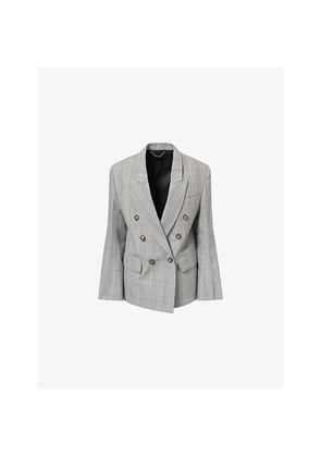 Womens Victoria Beckham Tailored Double-Breasted Wool Jacket