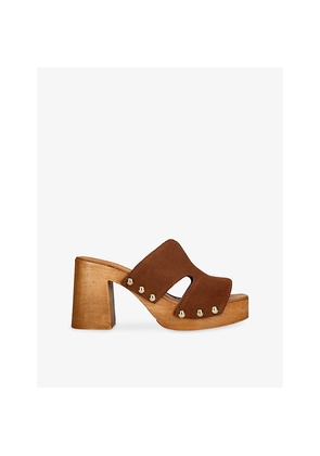 Womens Steve Madden Sunkissed Suede Mules