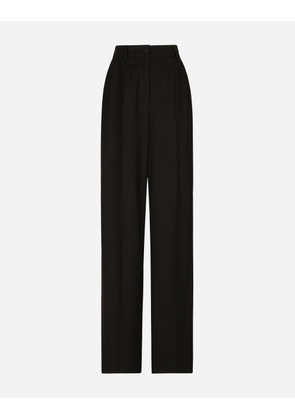 Dolce & Gabbana Twill Palazzo Pants - Woman Pants And Shorts Black 40