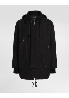 Dolce & Gabbana Nylon Hooded Jacket - Man Coats And Jackets Black 52