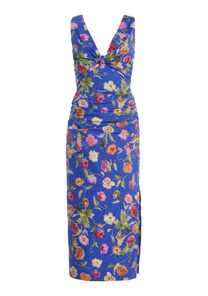 Carolina Herrera Gathered Cady Midi Dress - Moda Operandi