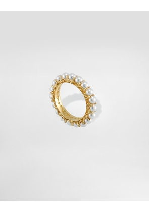 Dolce & Gabbana Pearl Earrings 18-carat Yellow Gold And Pearls - Woman Rings Gold 58