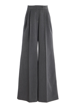 LaQuan Smith Crystal-Embellished Suiting Wide-Leg Pants - Moda Operandi
