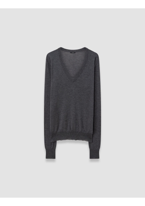 Cashair V Neck Jumper - M