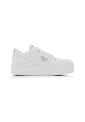 Prada Downtown Platform Leather Sneakers - Moda Operandi