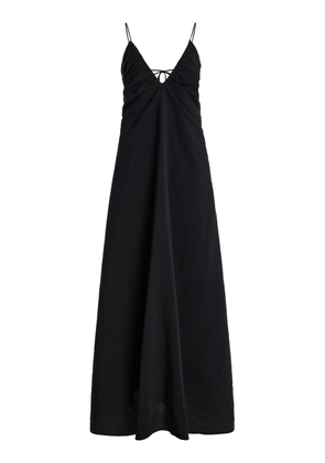 Róhe Hammered-Silk Maxi Dress - Moda Operandi