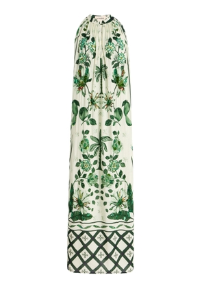 VERANDAH Exclusive Sundowner Hand-Beaded Maxi Kaftan - Moda Operandi
