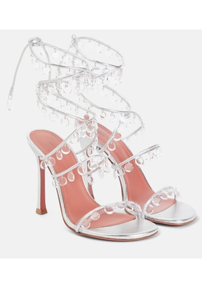 Amina Muaddi Tina embellished leather sandals