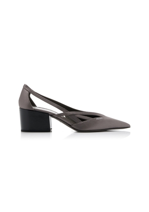 Prada Cutout Satin Pumps - Moda Operandi