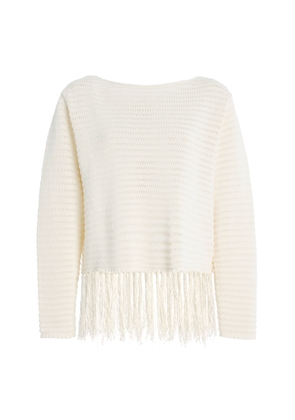 Zulu & Zephyr Fringed Crochet-Knit Cotton Sweater - Moda Operandi